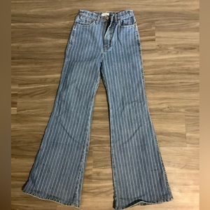 Wrangler striped flare jeans